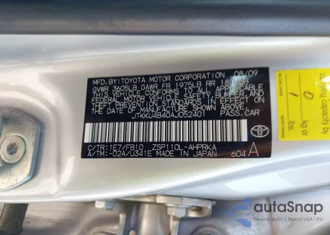 2010 Scion Xd from USA, damaged, VIN JTKKU4B40AJ052401